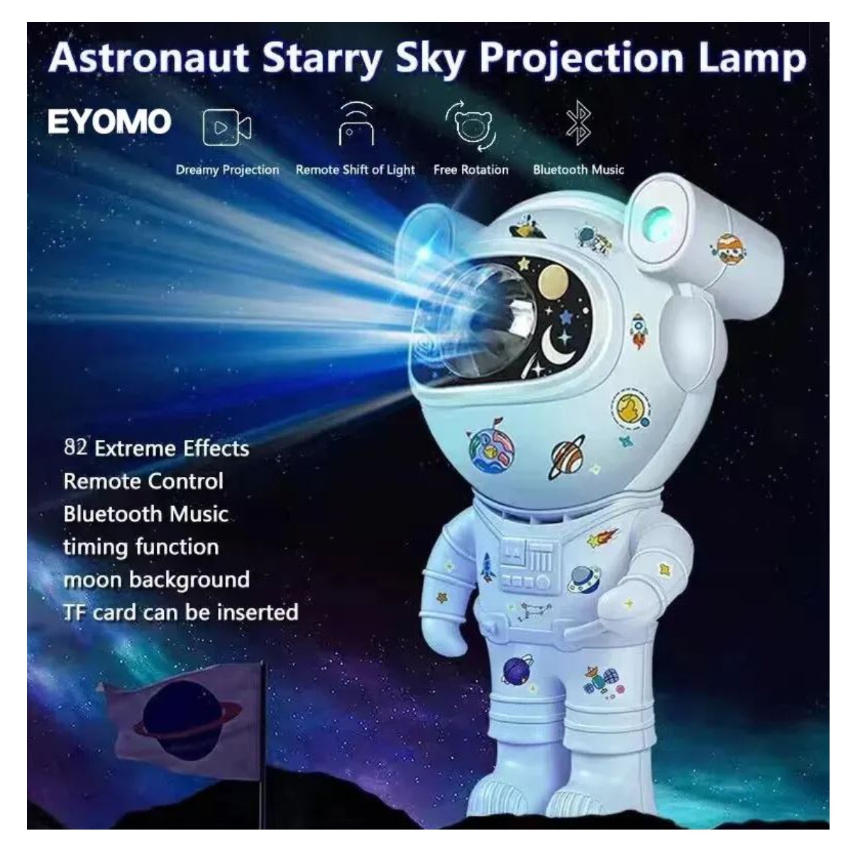 Miniatura 3 de Astronauta Proyector Nebulosas + Control